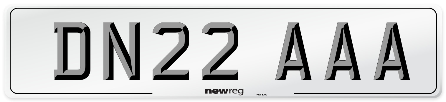 DN22 AAA Number Plate from New Reg